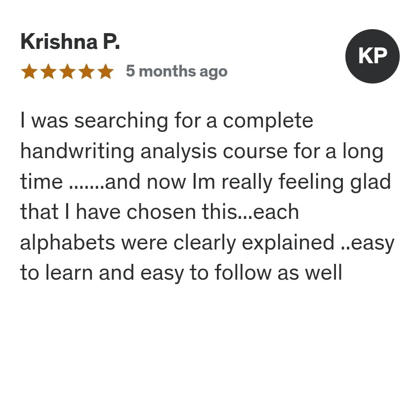 handwriting Analysis Online course reviews