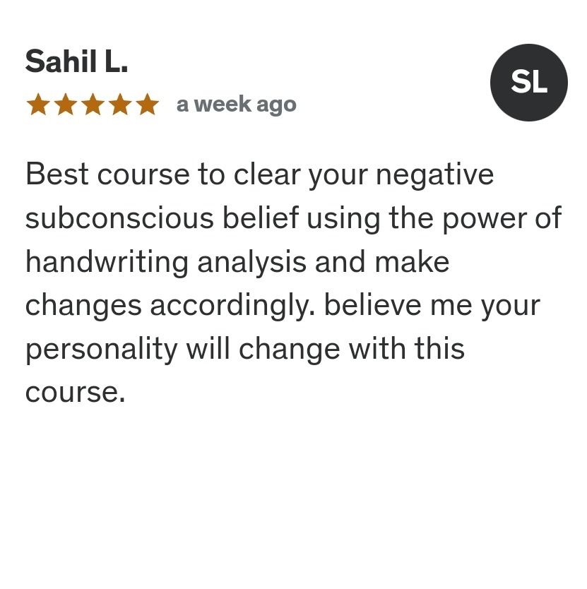 Graphology course review